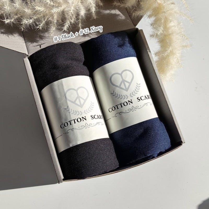 WJA168 Natural Wrinkle Rayon Scarf Solid Color Neck Scarf Cotton Linen Shawl - MinYang Fashion Apparel Accessory Manufacturer