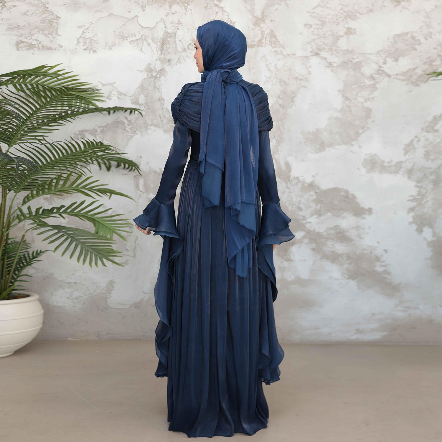 LR1169  Double-layer waist dress – no hijab