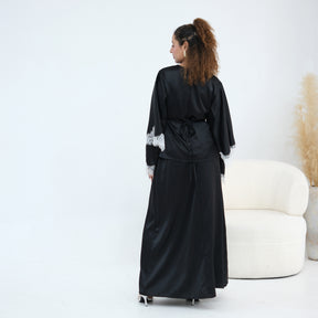 LR1178  Lace-Trim Polyester Top with Shawl & Skirt Set - Sold Separately