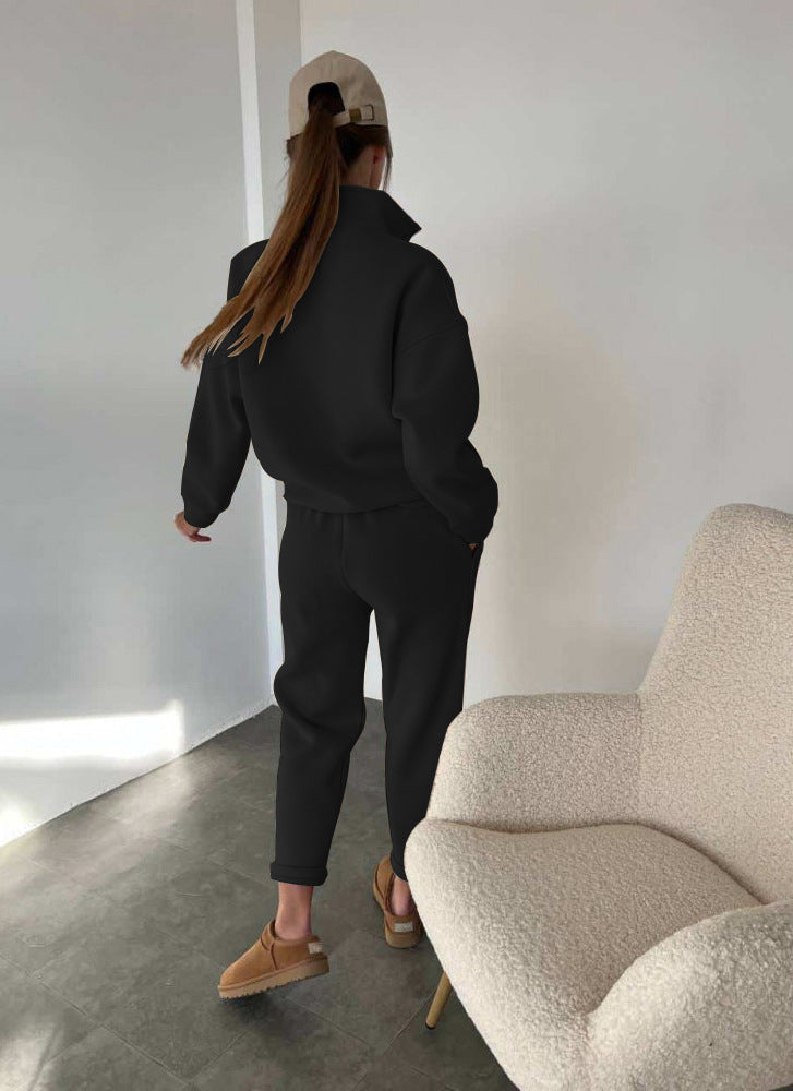 M6825  Spring Autumn Fashion Button Stand Collar Abaya 2-Piece Set