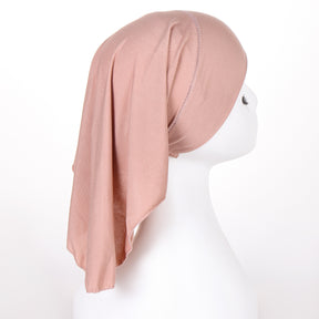 8046  Multi-colored crystal linen long-tail cap