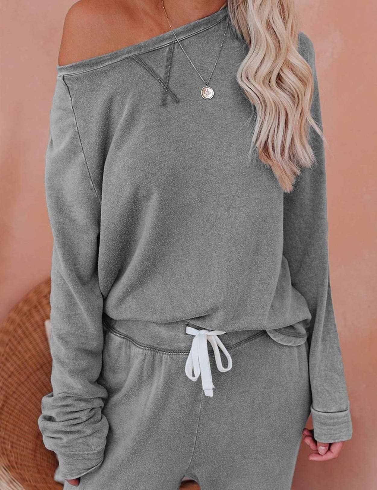 11081 Autumn and winter two-piece casual home long-sleeved T-shirt and pants