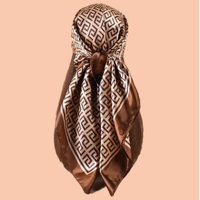 D546 90*90cm Printed Satin Square Scarf - MOQ:3