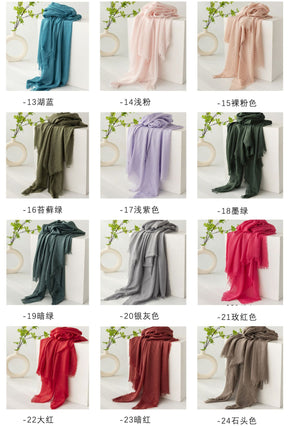 FH24-5559 Cotton and linen scarf for women in spring and autumn hijab/Scarf