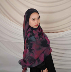 FZ012  Faux Silk Double-Sided Penetration Hijab