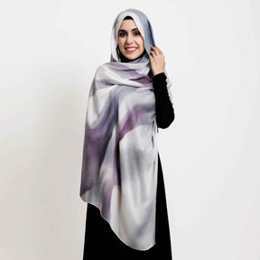 MD4-9  High quality abstract art print single stitch long scarf soft and breathable hijab