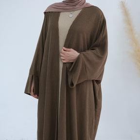 LR911  Winter Loose-Fitting Heavyweight Jersey Abaya-Outerwear Only