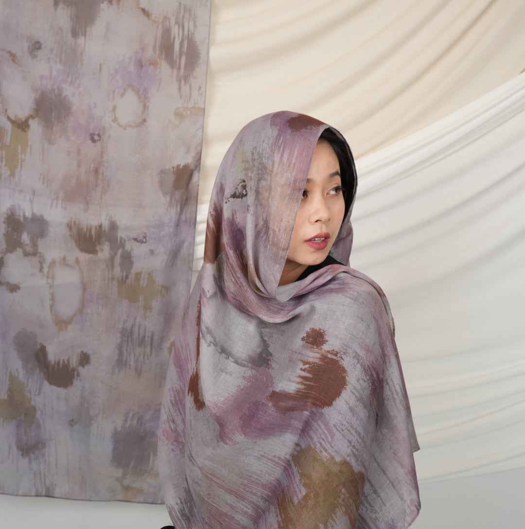 MD021  Single Needle Tie-Dye Modal Hijab