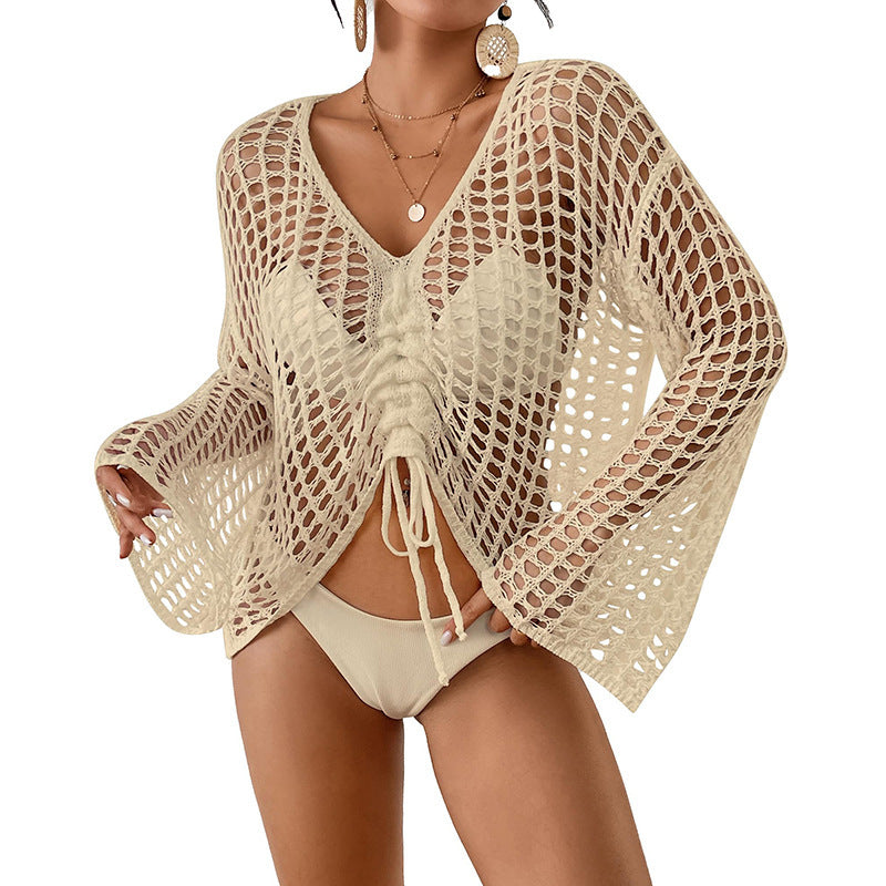 Y82534  Sexy hollow see-through blouse (MOQ:3)