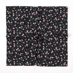 YW347  115*115CM Large Size Floral Pearl Chiffon Printed Square Scarf