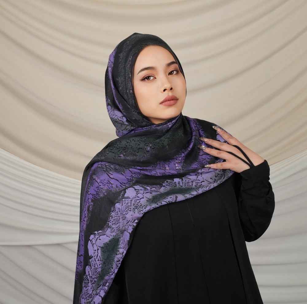 VI006 Modal double-sided penetration tie-dye Muslim hijab
