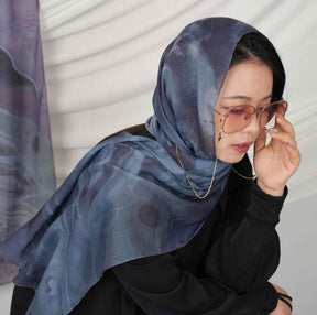 MD019  Modal polyester-cotton tie-dyed Muslim hijab