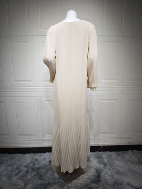 MQ155  Fashion Polyester Pleated Premium Crinkled Dress - Hijab Not Included