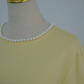 LR1167  Plain Scuba Beaded Shawl + Long Sleeve Dress Set