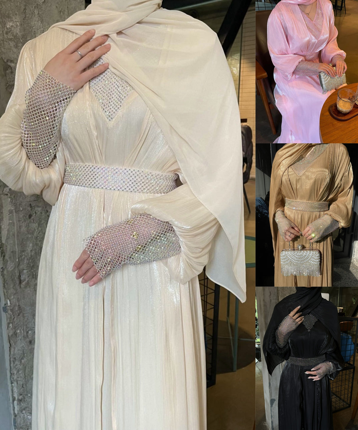 WZ  Muslim Chiffon Abaya