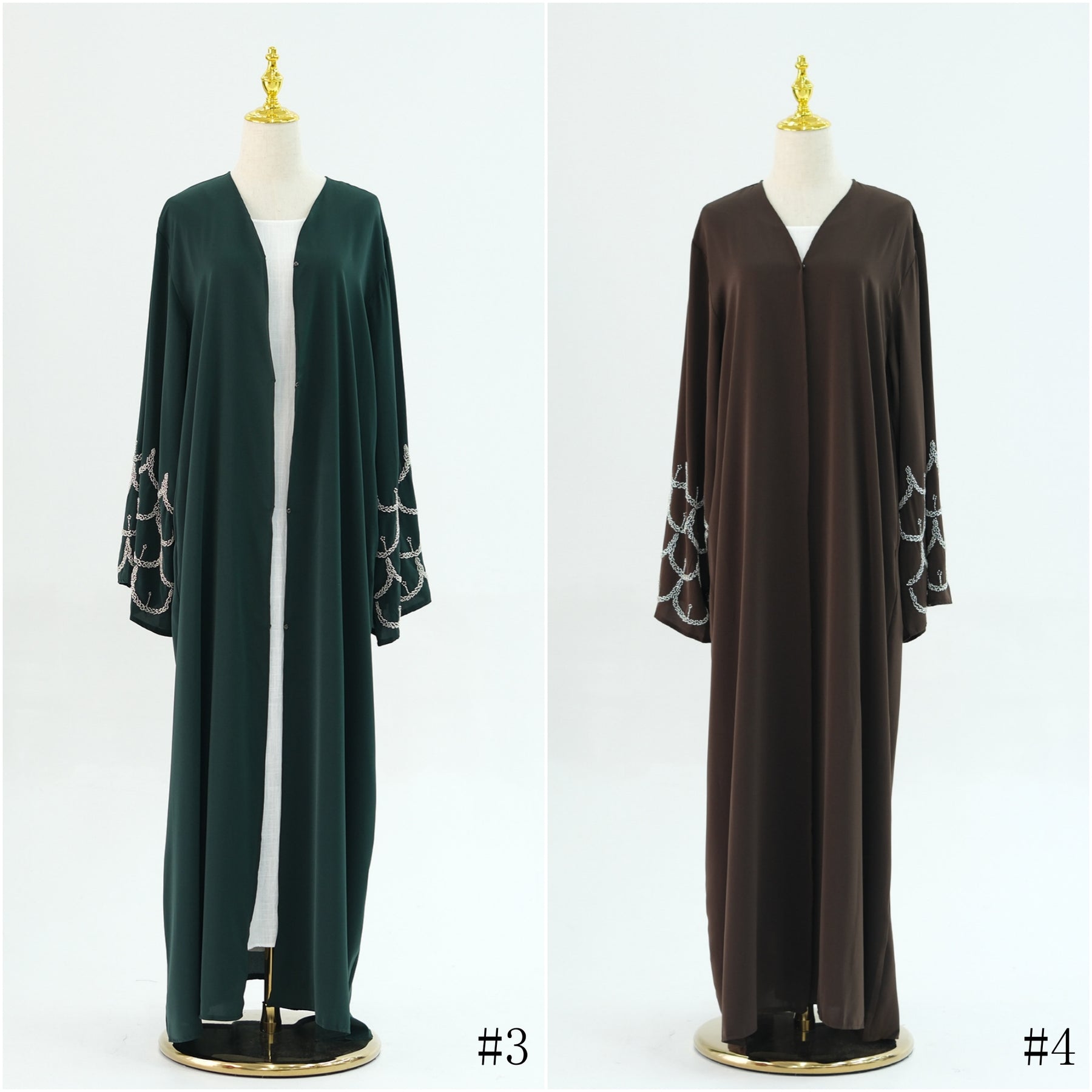 LR864  Plain hand-beaded cardigan