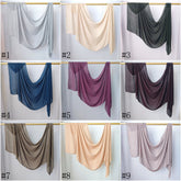 WJ002  30S Modal Breathable Plain Single Stitch Hijab