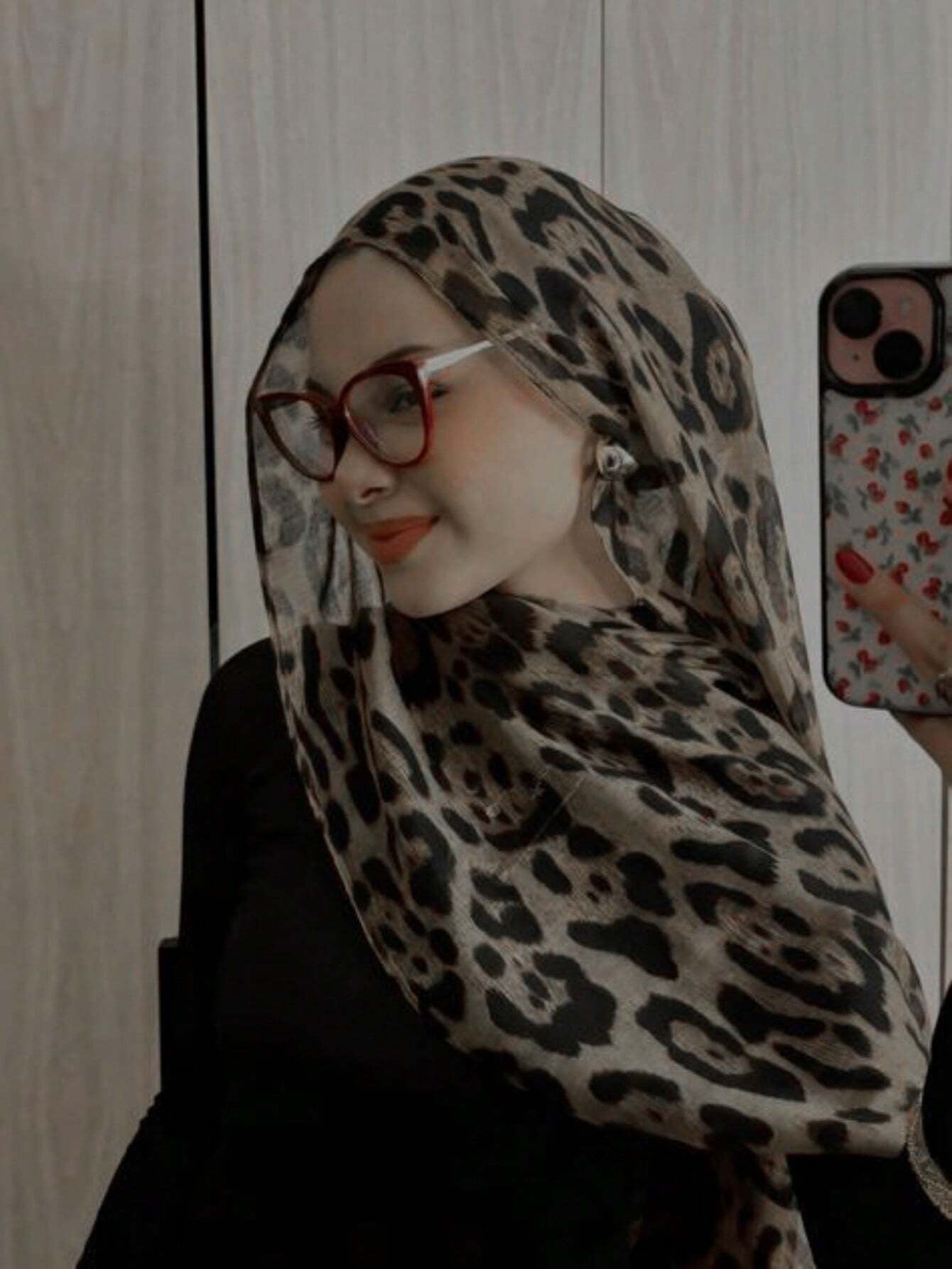 MYM04 Modal Leopard Style Scarf/hijab