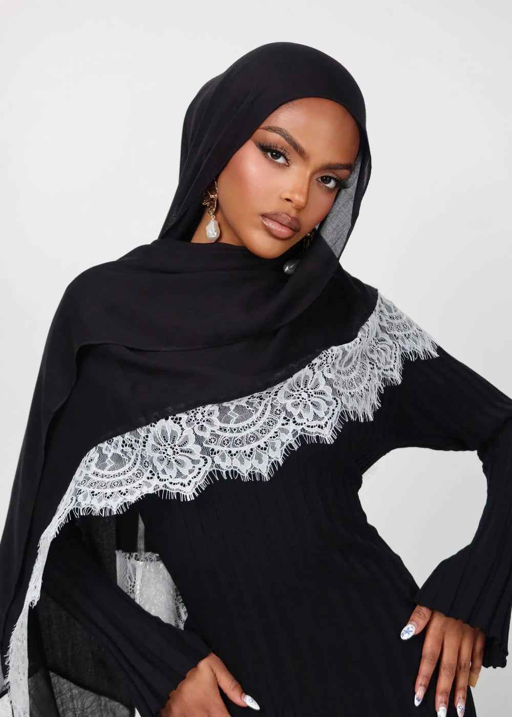 LSMDR  Elegant Plain Breathable Modal Hijab with Undercap Set - MOQ: 10 pcs/color