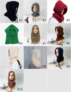 CGS-M380  Plain Jersey Knit Acrylic Hijab Cap Gloves Set