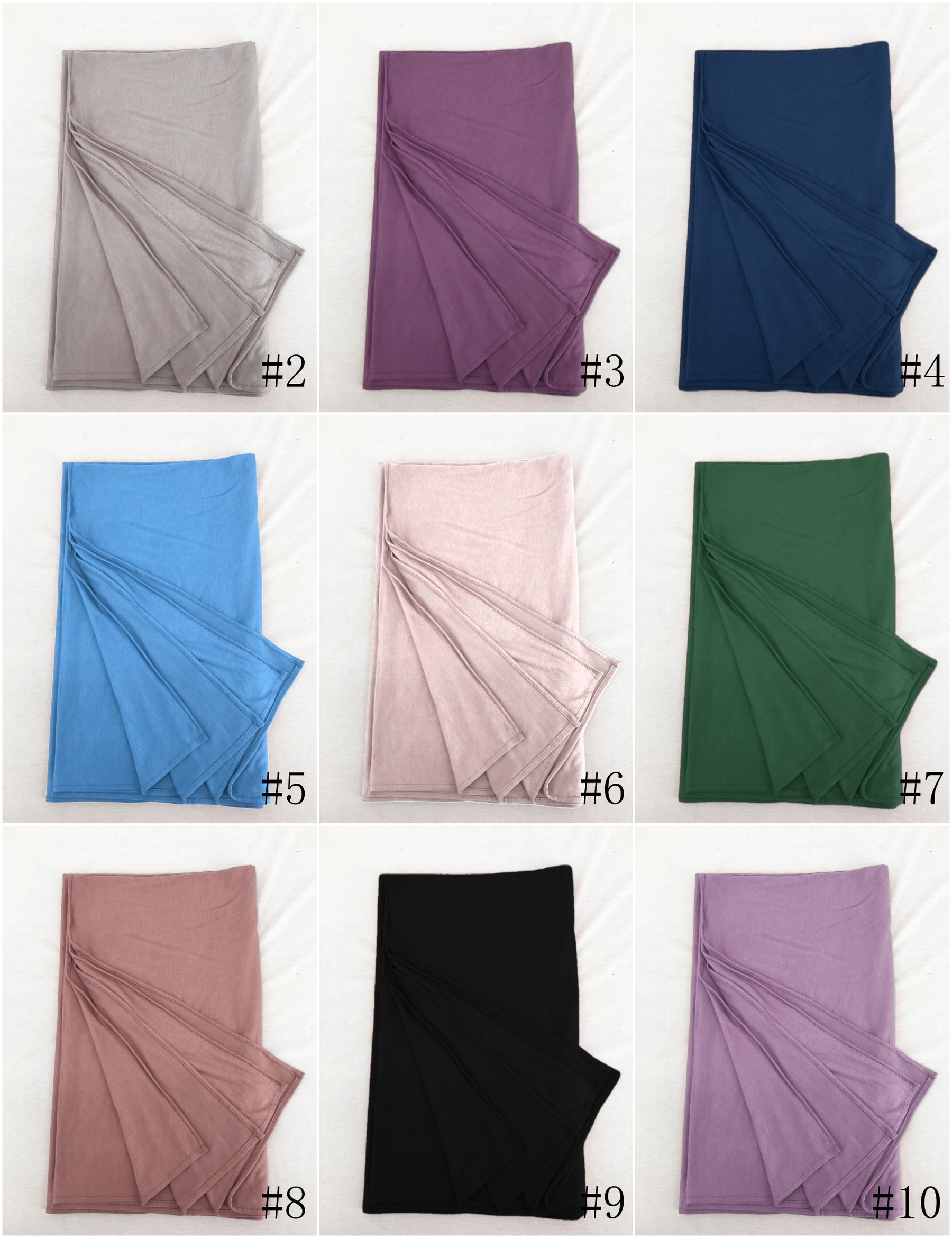 JB50  Bamboo Fiber Jersey, Fine, Soft, Non-Pilling Hijab