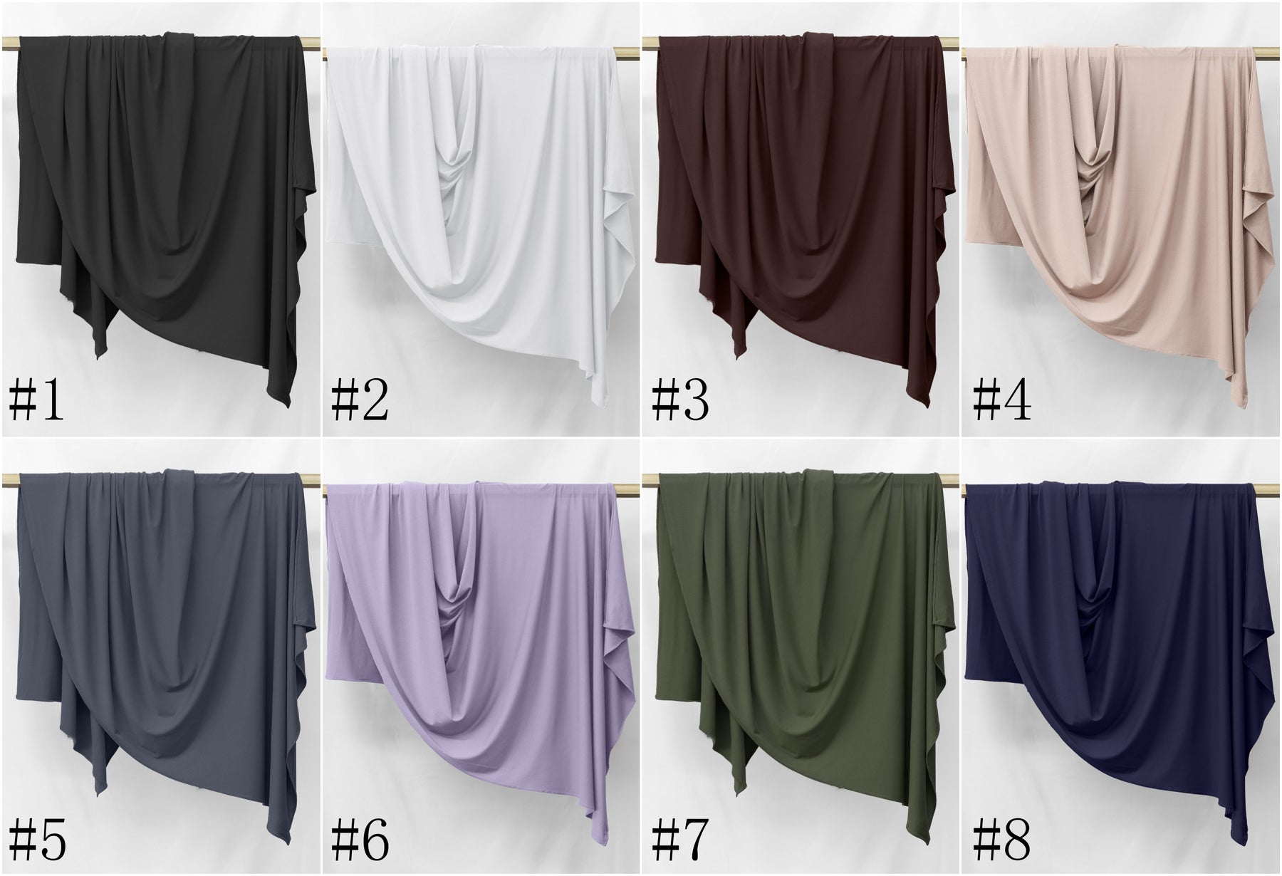 JBJERSEY  Plain Mercerized Cotton Soft Skin Friendly Scarf