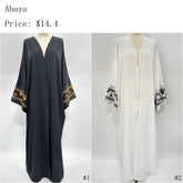 F418  Fashionable outerwear embroidered abaya