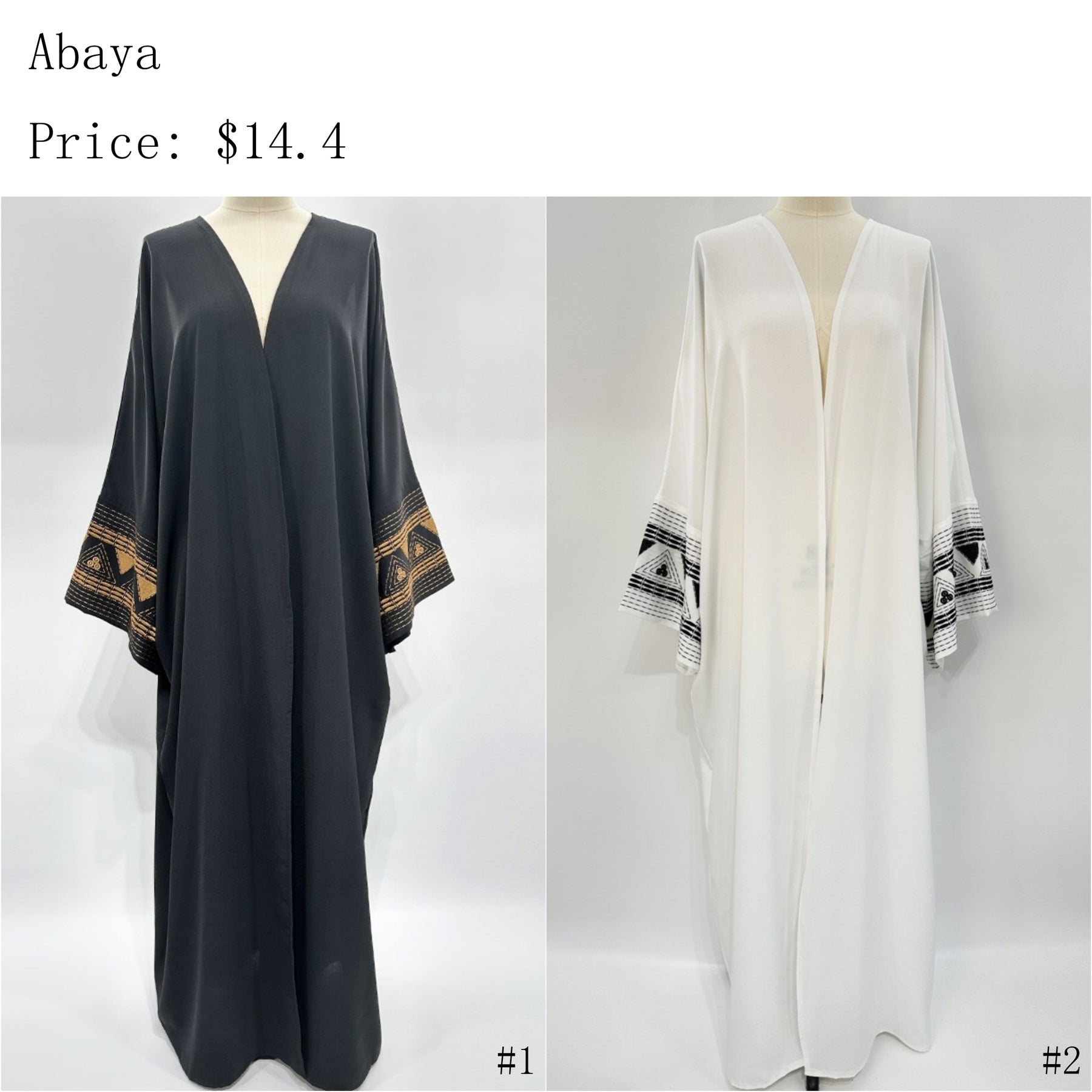 F418  Fashionable outerwear embroidered abaya