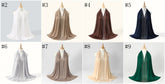 YW425  Mercerized Cotton Special-Shaped Hotfix Rhinestone Hijab