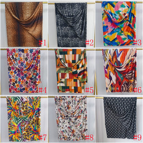JB099  Mercerized Cotton Double Sided Watercolor Marble Print Long Hijab