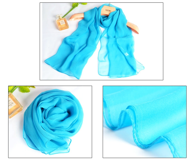 QWS05  Long Plain Chiffon Sun Protection Hijab