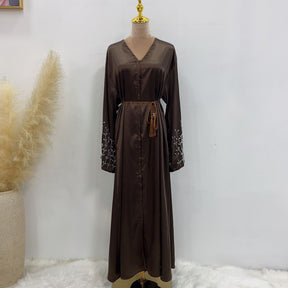 LR612  Party Daily Solid Color Handmade Beaded Dress Robe