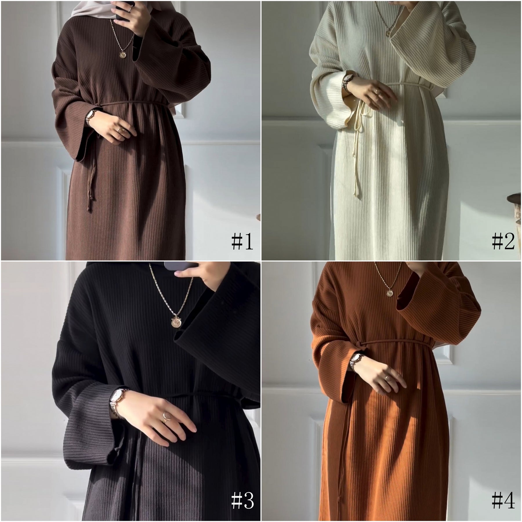 LR930  Autumn/Winter Thickened Jersey Loose Sweater Dress