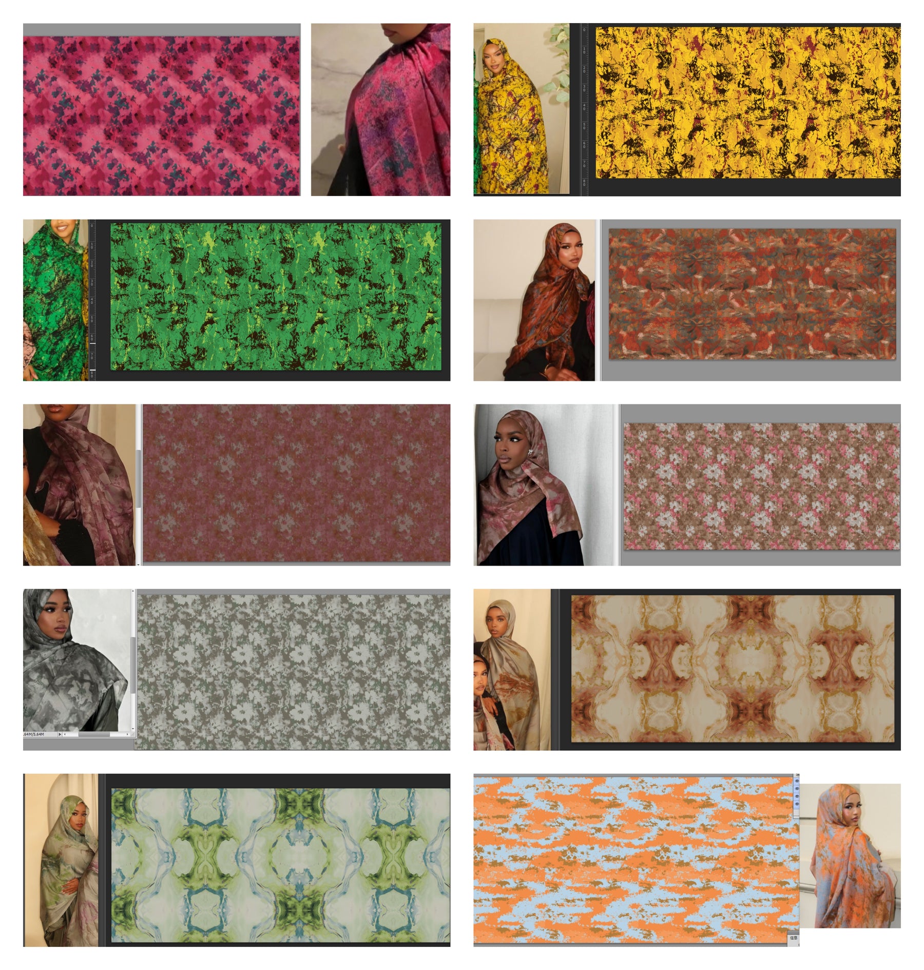 MYU001   printed silk (Product style diagram)