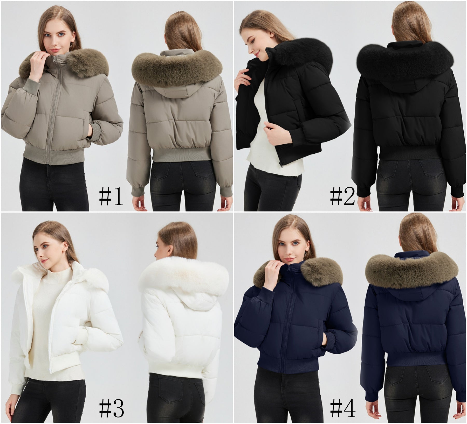 523  Women's Short Slim Winter Cotton-Padded Jacket Coat