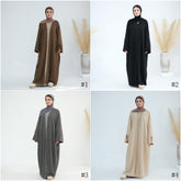 LR911  Winter Loose-Fitting Heavyweight Jersey Abaya-Outerwear Only