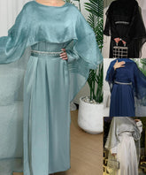 PFXK  Muslim simple cloak starry sky abaya