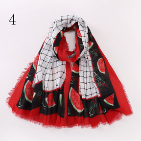 MYP05  printed hijab kuffiyeh  scarf