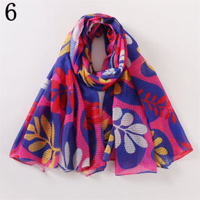 MYP014  Floral print scarf Beach scarf