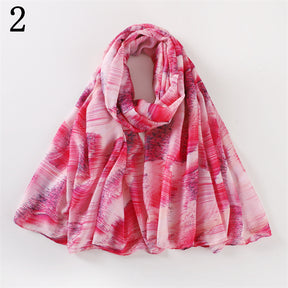 MYP012   Oil painting printed scarf dyed starry sky shifting sand scarf