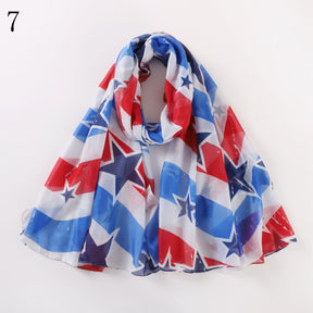 MYP09  USA American flag printed scarf