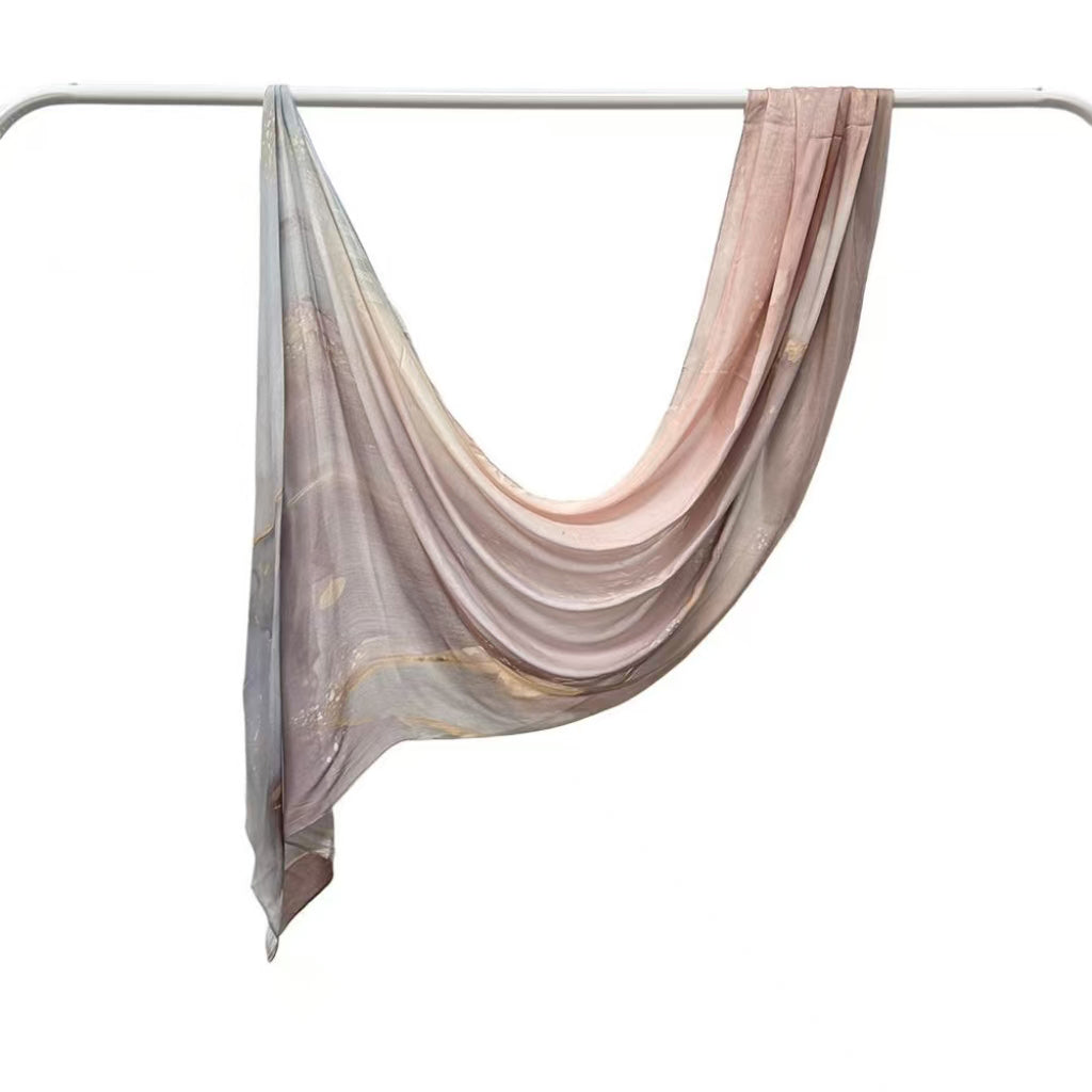 MJ001  Double stitch modal hijab with beautiful prints – softness meets artistry