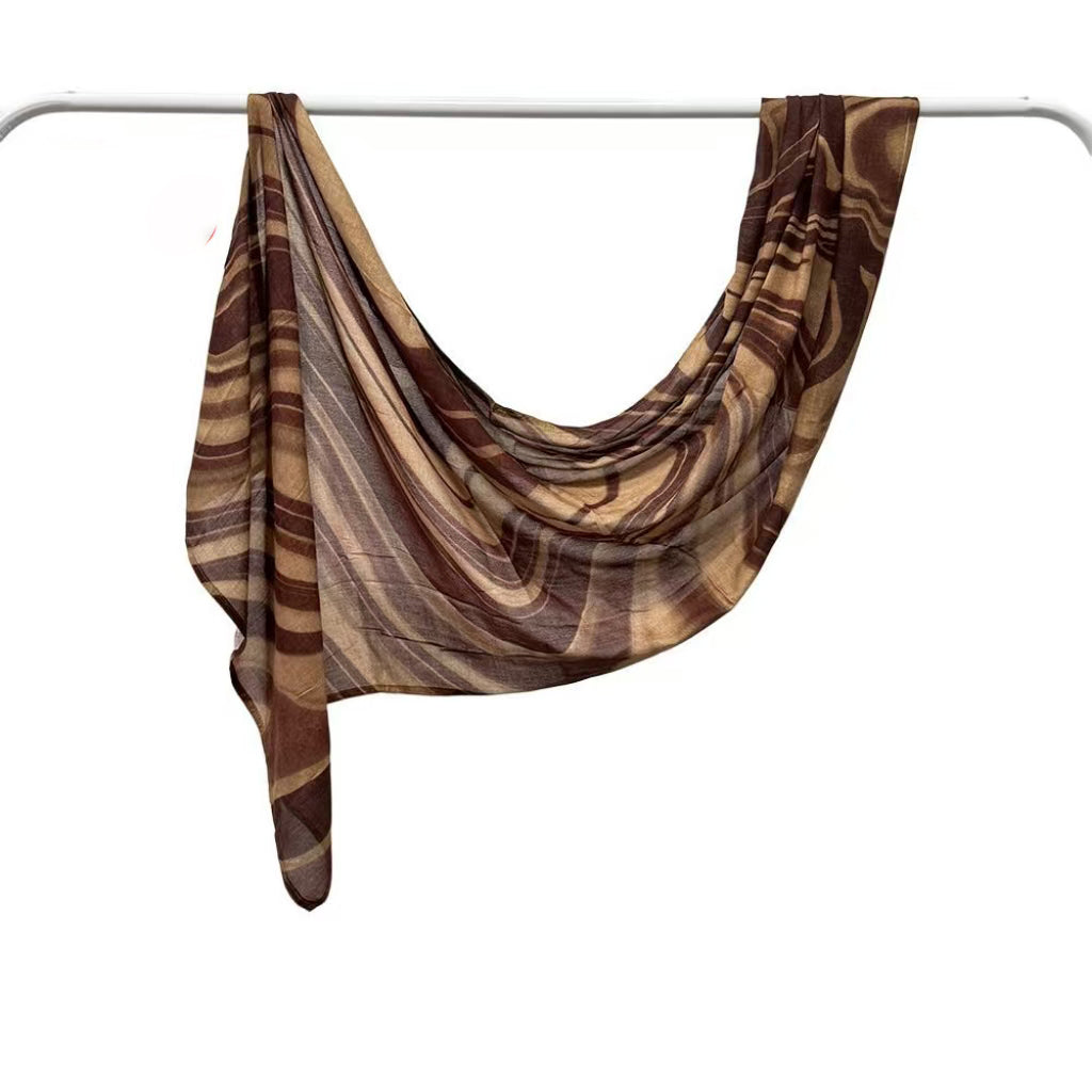MJ001  Double stitch modal hijab with beautiful prints – softness meets artistry