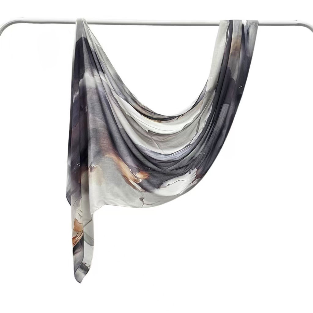 MJ001  Double stitch modal hijab with beautiful prints – softness meets artistry