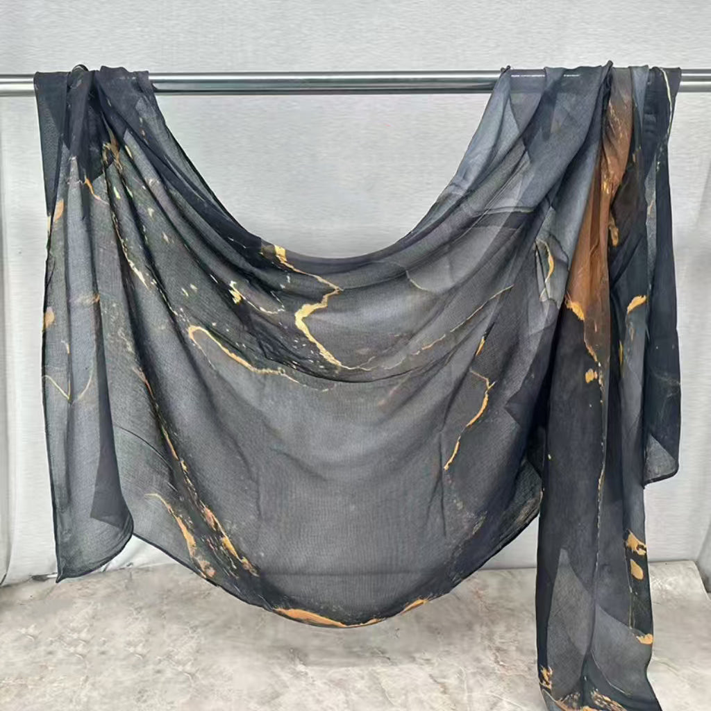 MJ001  Double stitch modal hijab with beautiful prints – softness meets artistry