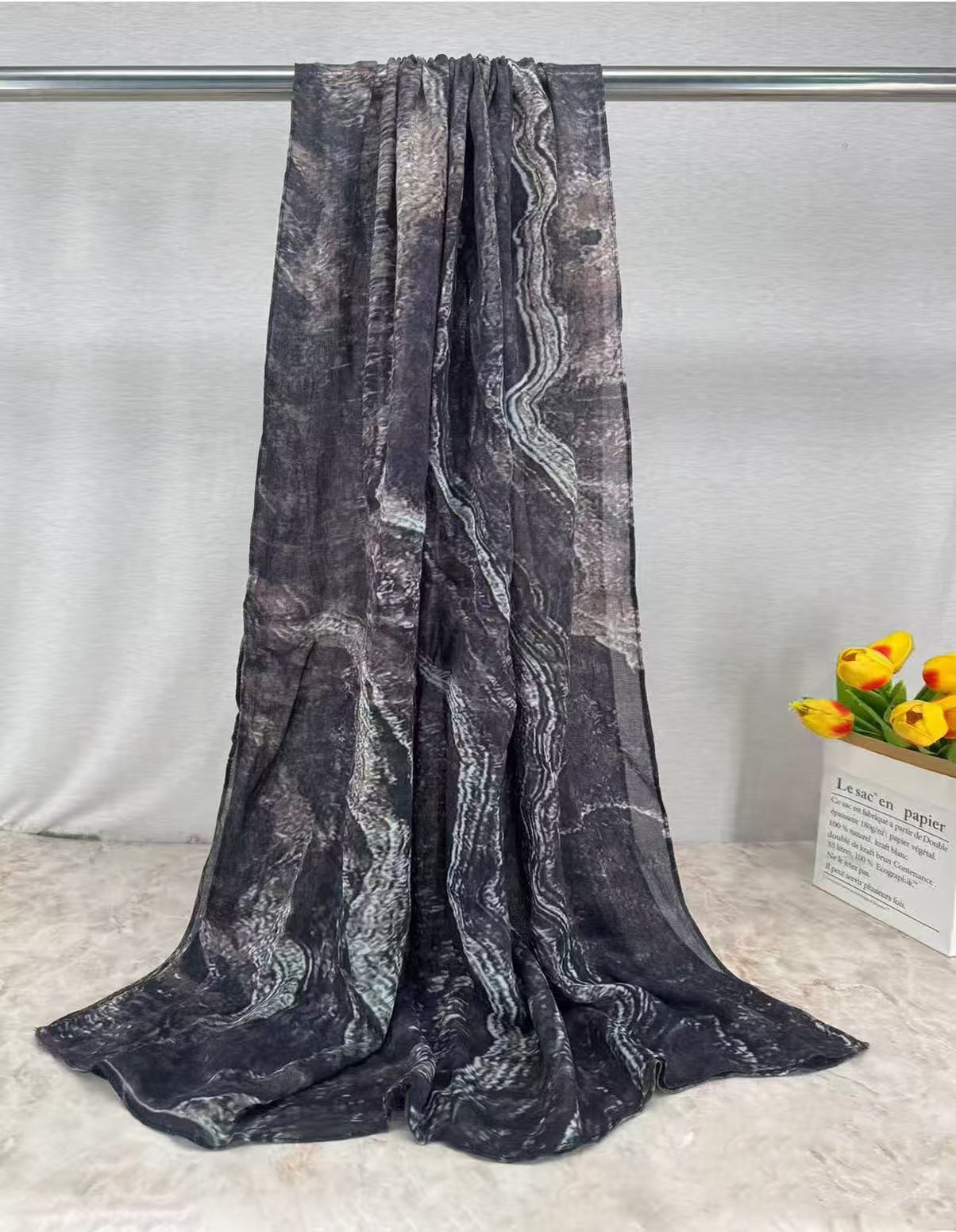 MJ001  Double stitch modal hijab with beautiful prints – softness meets artistry