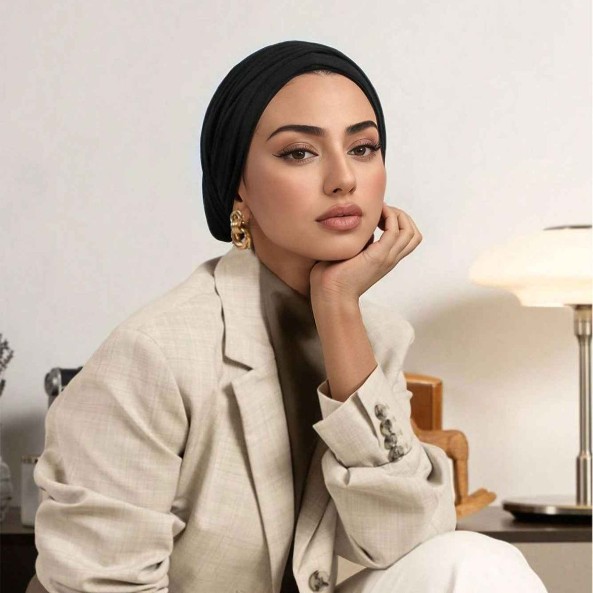 YW397 A Fashionable, Versatile, Plain, Breathable Mercerized Cotton Undercap