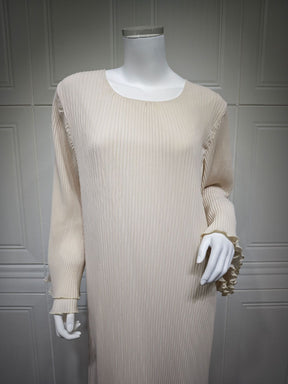 MQ155  Fashion Polyester Pleated Premium Crinkled Dress - Hijab Not Included