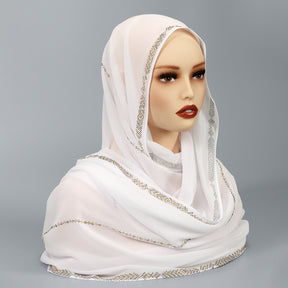 YW385  Hot Diamond Chiffon Lazy Long Scarf