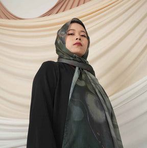 MD019  Modal polyester-cotton tie-dyed Muslim hijab